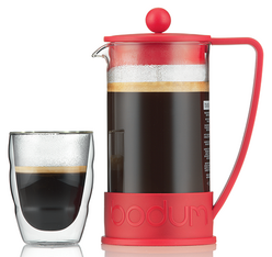 cafetiere a piston brazil rouge