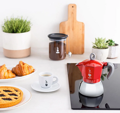 cafetiere italienne moka induction rouge