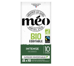 10 Capsules compostables Bio Max Havelaar Intense - Nespresso® compatibles - CAFES MEO