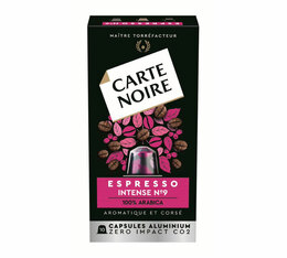 10 Capsules alu compatibles Nespresso® - Espresso Intense n°9 - CARTE NOIRE