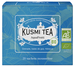 Kusmi Tea Organic Herbal Tea AquaFrutti - 20 tea bags