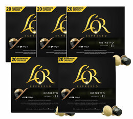 Pack 5 x 20 capsules Ristretto compatible Nespresso®- L'OR ESPRESSO