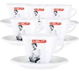 Set of 6 cups + saucers latte 27cl - Lelit
