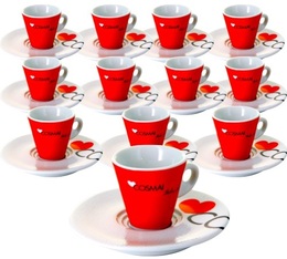 Lot de 12 tasses et sous-tasses expresso 5 cl - Cosmaï Caffè