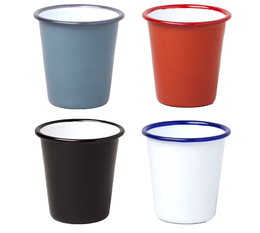 Set of 4 coloured cups of 31cl - Falcon Enamelware