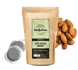 Les Petits Torréfacteurs - Almond-flavoured coffee pods for Senseo x18