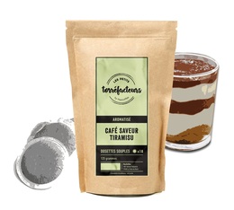 Les Petits Torréfacteurs - Tiramisu flavoured coffee pods for Senseo x18