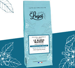 250g café moulu pour cafetière à piston : Le Blend Maison - CAFES LUGAT