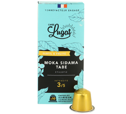  10 Capsules compatibles Nespresso® Moka Sidama Tabe - CAFES LUGAT