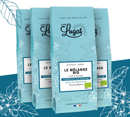 Café en grains bio : Le Mélange Bio - 1kg - Cafés Lugat