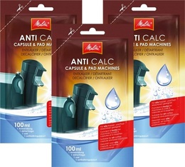 Melitta Anti Calc liquid descaler for capsule & pad machines - 3 doses