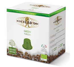 Miscela d'Oro - Green Purezza Compostable Capsules for Nespresso x10 