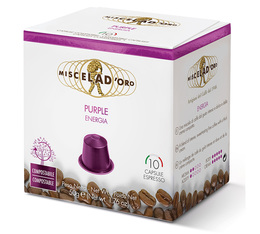 10 Capsules Purple Energia - compatibles Nespresso® - MISCELA D'ORO