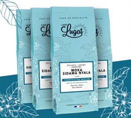 Cafés Lugat Ground Coffee Moka Sidama Nyala Universal Grind - 4 x 250g