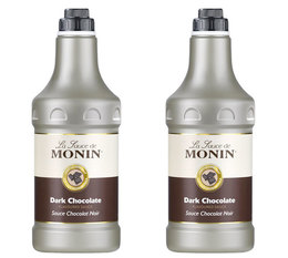 Lot de 2 Sauces Topping Monin - Chocolat Noir - 2 x 1.89 L