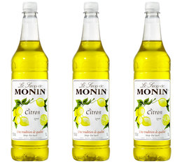 Sirop Monin Citron - Bouteille plastique - 3 x 1L