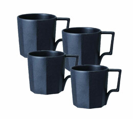 Lot de 4 Mugs 30 cl Noir OCT - KINTO