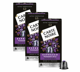 30 Capsules compatibles Nespresso - Espresso Puissant n°11 - CARTE NOIRE