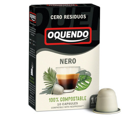 Oquendo Nero biodegradable capsules for Nespresso x 10