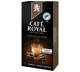 capsules compatibles nespresso chocolat noir cafe royal