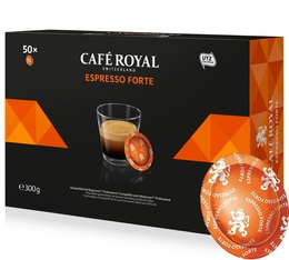 50 Capsules compatibles Nespresso® pro Espresso Forte - CAFE ROYAL Office Pads