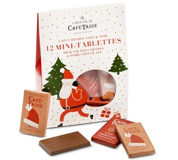 Café-Tasse Christmas Pack of 12 Chocolate Bars