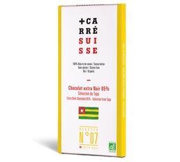 Tablette Grand Cru Chocolat Noir Togo 85% Bio n°7 -100g - Carré Suisse