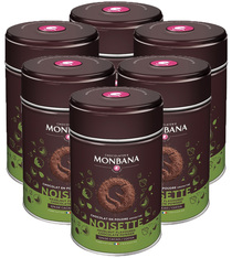 Lot de 6 Chocolats en poudre aromatisés Noisette 6x250g - Monbana