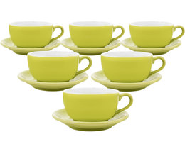 Cups and saucers Latte Bowl Origami 25 cl x 6 - Green