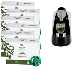 600 dosettes compatibles Nespresso Pro Office Pads Bio GREEN LION COFFEE achetées = 1 Machine CK120W.NP KOTTEA offerte