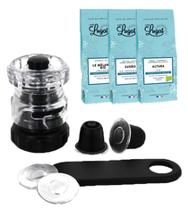 Kit de démarrage pour capsules réutilisables compatibles Nespresso® - BLUECUP + Offre cadeau