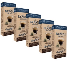 lot de 50 capsules nespresso piu aroma bio novell