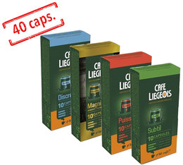 Pack découverte 4 x 10 capsules - Nespresso® compatible - CAFES LIEGOIS