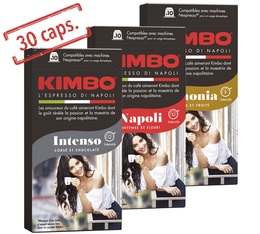 Pack découverte 3 x 10 capsules compatibles Nespresso® - Kimbo