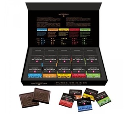 Monbana - Assortment of 50 squares of pure origins dark chocolate 