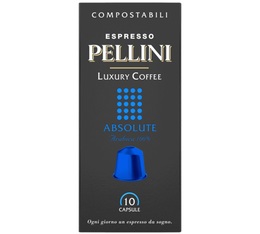 10 Capsules Nespresso® Biodégradables compatibles PELLINI - Absolute