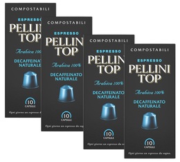 40 Capsules Nespresso® Biodégradables compatibles PELLINI - Decaffeinato 