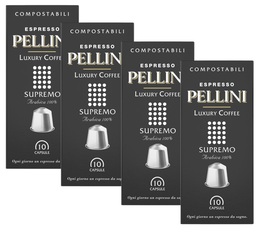40 Capsules compatibles Nespresso® compostables PELLINI - Supremo