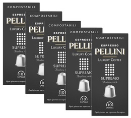 50 Capsules compatibles Nespresso® Biodégradables PELLINI - Supremo