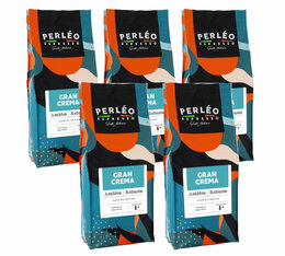 5 x 1 kilo de café en grain pour professionnels Gran Crema - Perleo Espresso