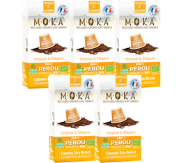 MOKA Perou Organic & Biodegradable capsules for Nespresso x 50