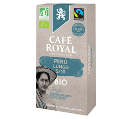10 capsules Pérou Lungo Bio - Nespresso® compatible - CAFE ROYAL
