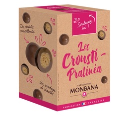 Boîte distributrice de Crousti-Pralinéa, billettes au chocolat au lait et praline 135g