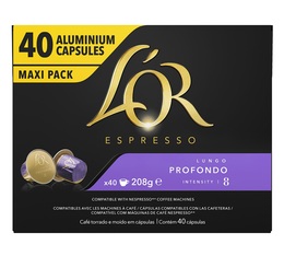 L'Or Espresso Nespresso® Compatible pods Lungo Profondo x 40 coffee pods