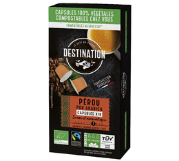 10 capsules Pérou Bio compatibles Nespresso®  - DESTINATION
