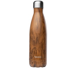 Bouteille isotherme inox imitation bois 50 cl - Wood Qwetch