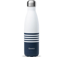 Qwetch Insulated Stainless Steel Bottle Marinière Blue Limited Edition - 500ml