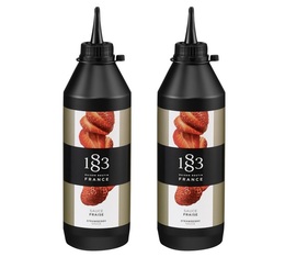 Lot de 2 Sauces Topping 1883 Routin - Fraise - 2 x 500 ml