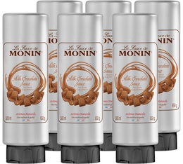 Lot de 6 Sauces Topping Monin - Chocolat au lait - 6 x 500 ml