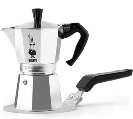 Cafetière italienne - Moka Express - 3 tasses / 15 cl + Adaptateur induction - BIALETTI